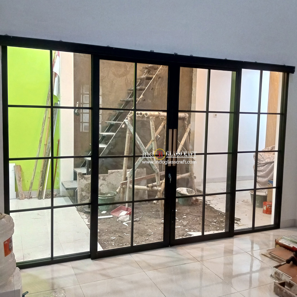 partisi alumunium pintu sliding