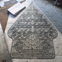 kaca patri motif wayang